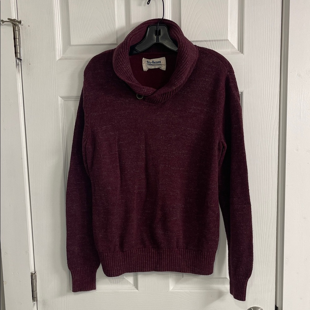 Urban Pipeline Deep Maroon Cowl Neck Sweater